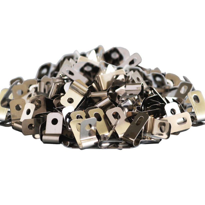 100 Pcs Fence Wire Clamps, Stainless Steel Wire Clips Mount Welded Wire to Vinyl, Wood or Metal Fence (for 12-16 Gauge Wire Fencing) 100 Pcs Clamps - NewNest Australia