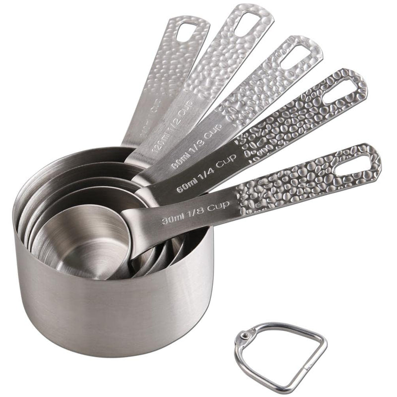 Measuring Cups Set, 18/8 Stainless Steel Measure Cups, Baking Measurement Cups, Kitchen Measuring Cups Set of 5 for Cooking A: Sliver - NewNest Australia