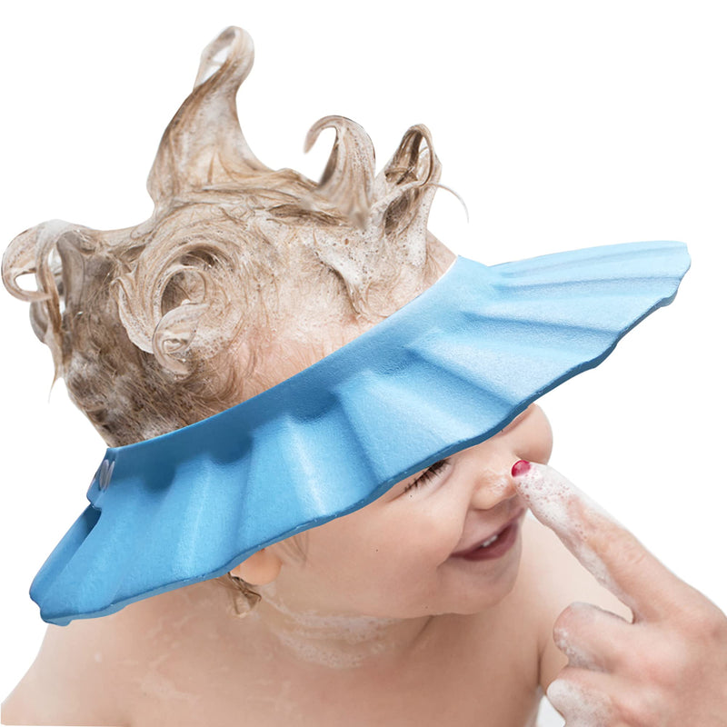 Baby Shower Cap Soft Adjustable Baby Bath Head Cap Visor for Washing Hair Shower Bathing Protection Bath Cap for Toddler, Baby, Kids, Children blue - NewNest Australia