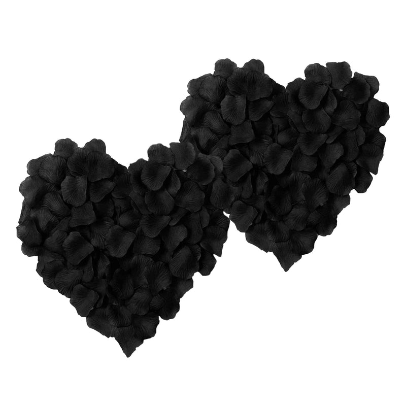 Rose Petals, Rayon Petals for Romantic Nights, Parties, Valentine's Day and Wedding Floral Ornaments, Loose Black Petals (2000 Pieces) - NewNest Australia