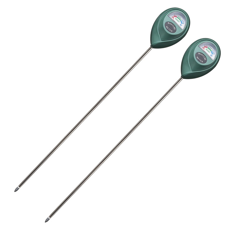 XLUX Long Probe Deep Use Soil Moisture Meter Sensor, Water Monitor Indicator, Hygrometer for Outdoor Indoor Large Pot Plants, Flower, Gardening, Farming, 2 Pack - NewNest Australia