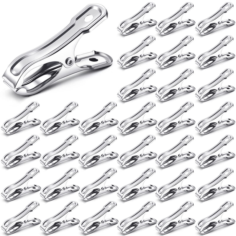 100 Pcs Stainless Steel Greenhouse Clamps Heavy Duty Garden Clips Green House Clips with Large Open Greenhouse Clips for Netting Sturdy Plant Cover Clips Metal Clothes Pins for Fixing Netting Cover - NewNest Australia