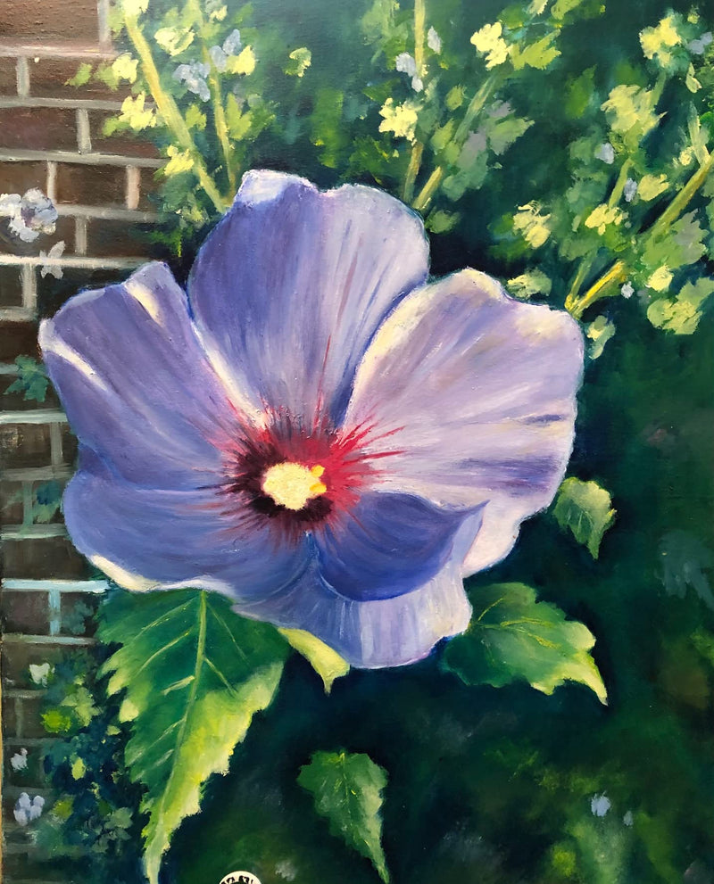 Joyful and Bright Blue Poppy flower oil painting - NewNest Australia