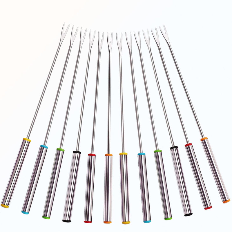 Stainless Steel Fondue Forks,Chocolate Dipping Fork with Heat Resistant Handle,for Chocolate Fountain Cheese Fondue,12 PCS - NewNest Australia