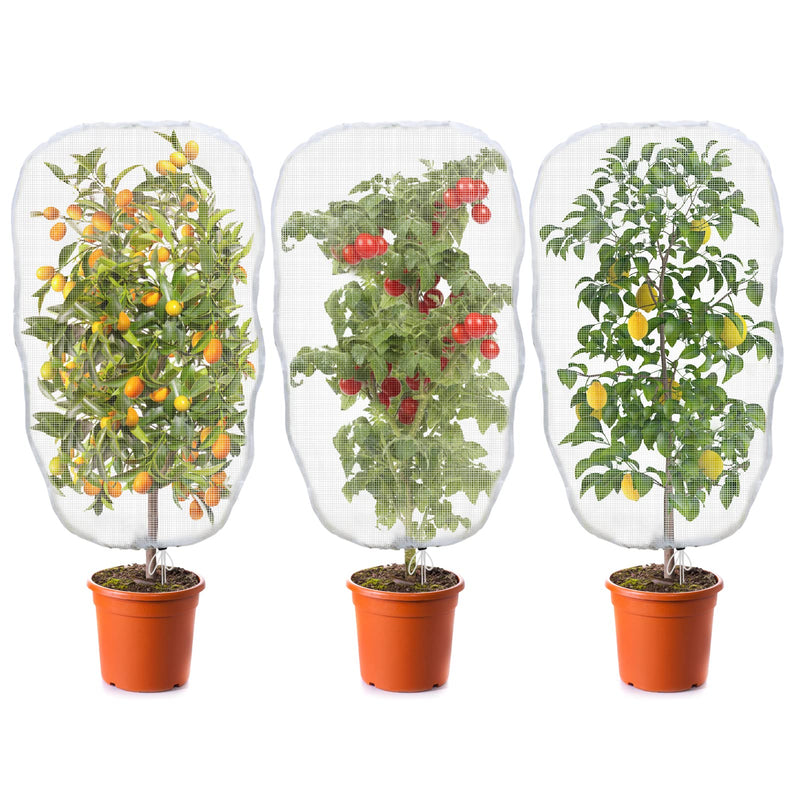 TMFsode 3 Pack Insect Bird Barrier Mesh Netting with Drawstring, 3.2 Ft x 2.6 Ft Blueberry Bush Netting, Protective Garden Mesh Cover for Tomatoes, Fruit Tree, Flowers, Vegetables - NewNest Australia