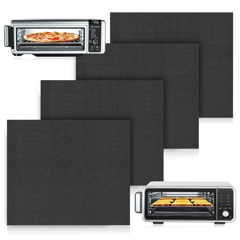 Palksky Air Fryer Oven Liners 4 PCS Compatible with Ninja Foodi SP101 SP201 SP301, Non-Stick Air Fryer Toaster Oven Mat(14 * 12inch) Reusable Microwave Bottom of Gas & Electric Oven Baking Mat - NewNest Australia