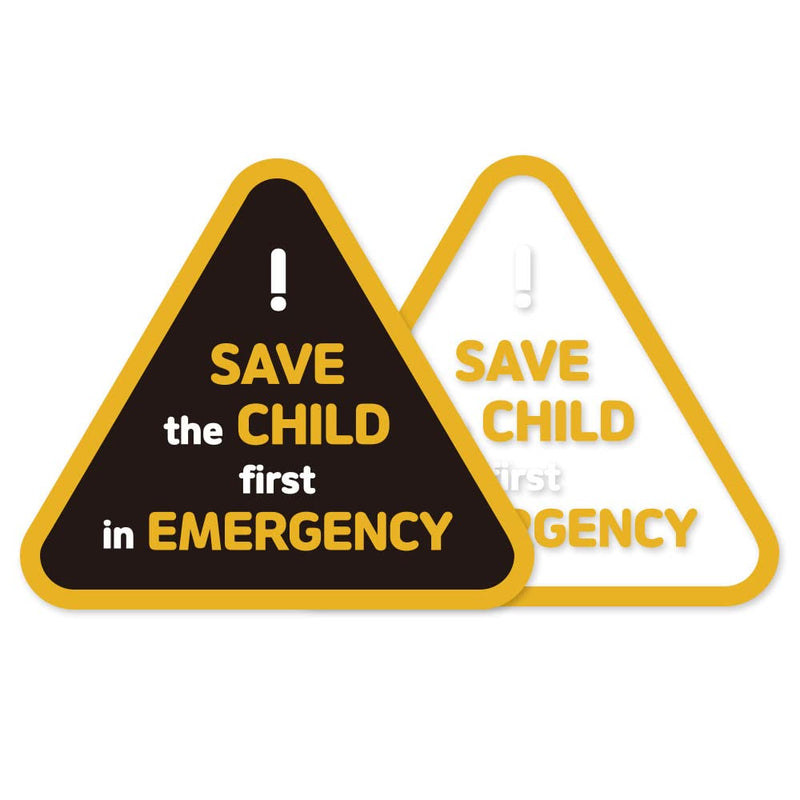 2pcs Baby On Board Safety Caution Stickers for Car, Window, Truck, Van, Bumper Reflection Waterproof No Residue Safety Caution Decal Sign Large 6.75" by 6" Save Child First in Emergency Unique Cute Design - NewNest Australia