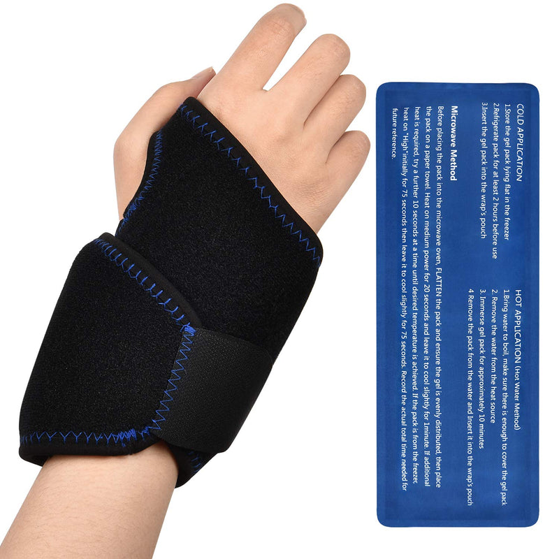 Tutmyrea Wrist Ice Pack Wrap, Adjustable Comfortable Cold Compress Gel