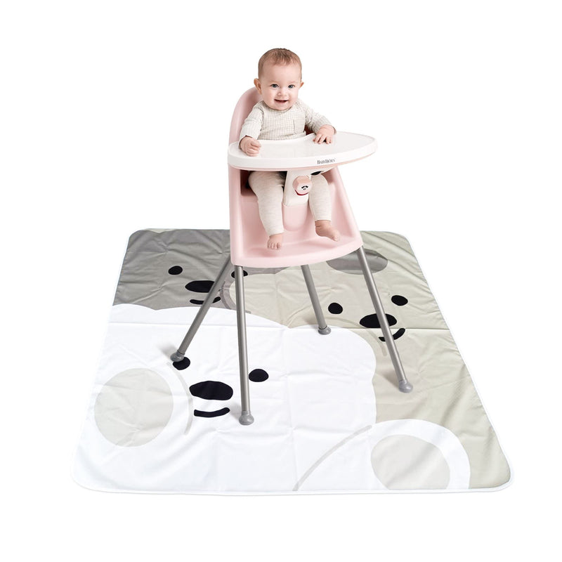 Splat Mat for Under High Chair - Splash Mat | Large 51" x 46" Size | Washable & Water Resistant | Avoid Messes | Multiple Uses | Easy to Wipe | Quick Drying - Comes w/ Carrying case for Floor & Table - NewNest Australia