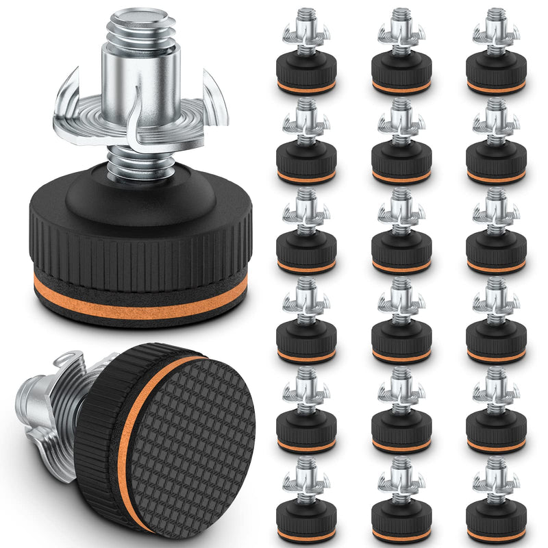 Adjustable Furniture Table Legs Leveling Feet 20 Set - ANhovno Furniture Levelers Screw Set with 3/8" Nut 1/4" Screw - Chair Leg Floor Protectors Rubber Furniture Pads for Hardwood Floor - NewNest Australia