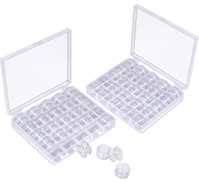 50 Pcs Bobbins, Plastic Bobbins for Brother Sewing Machine, Sewing Bobbins with Bobbin Case, Bobbins for Sin-ger/Bro-Ther - NewNest Australia