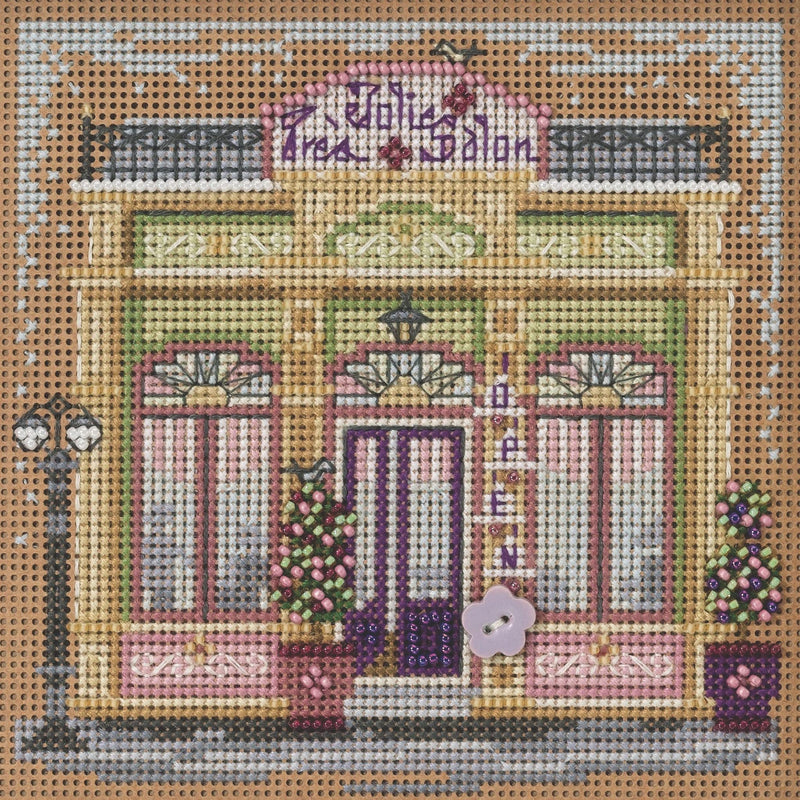 Tres Jolie Salon Beaded Counted Cross Stitch Kit Mill Hill 2022 Buttons & Beads Spring MH142213 - NewNest Australia