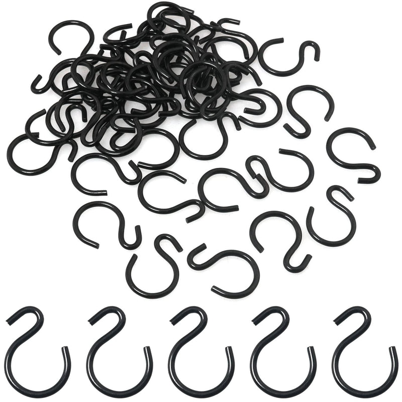 JJHXSM 50 Pcs 1inch Small Hooks, Black S Hooks Mini Ornament Jewelry S Hooks Mini Hooks for Hanging - NewNest Australia