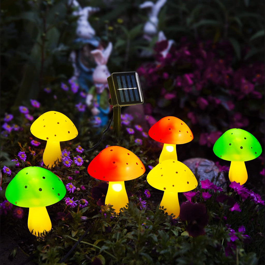 Solar Mushroom Lights Outdoor Waterproof, LED Landscape Lights Pathway Lights Solar Powered with 6 Cute Mushrooms for Garden, Yard, Path, Fence, Lawn, Christmas and Wedding Decoration - NewNest Australia