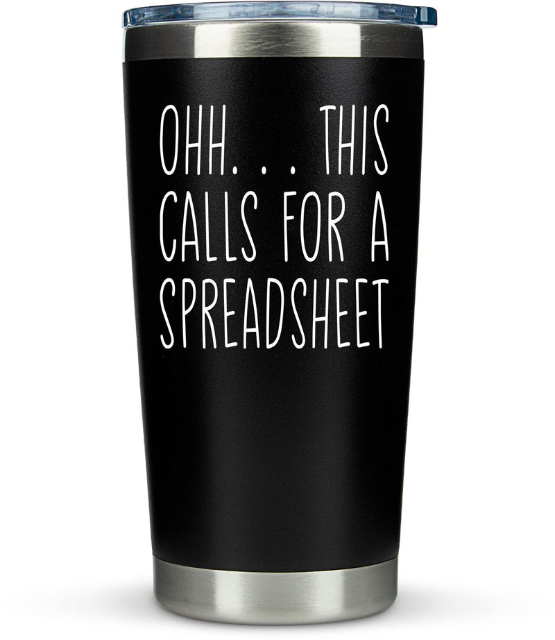 Accountant Gifts Spreadsheet Mug - 20oz Tumbler Coffee Mug "Oh This Calls for a Spreadsheet" Funny Gift for Accounting, Boss, Cpa, Men, Women, Nerd - NewNest Australia