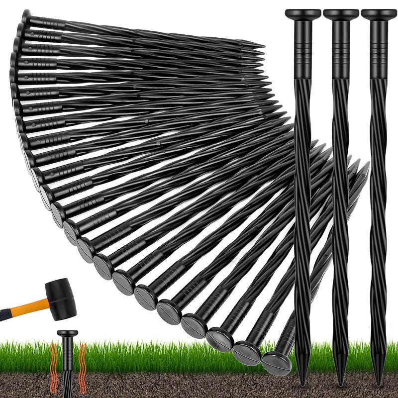 25 Count Plastic Landscape Edging Anchoring Stakes 8-Inch Garden Lawn Yard Landscaping Spikes for Paver Edging, Weed Barrier, Tent, Artificial Turf & More 25 - NewNest Australia