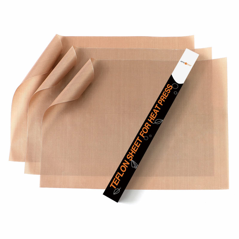 HTVRONT Teflon Sheets for Heat Press - 3 Pack Non Stick PTFE Teflon Sheet Reusable 12 x 16" Teflon Paper Heat Resistant Teflon Mat(Brown) Brown - NewNest Australia