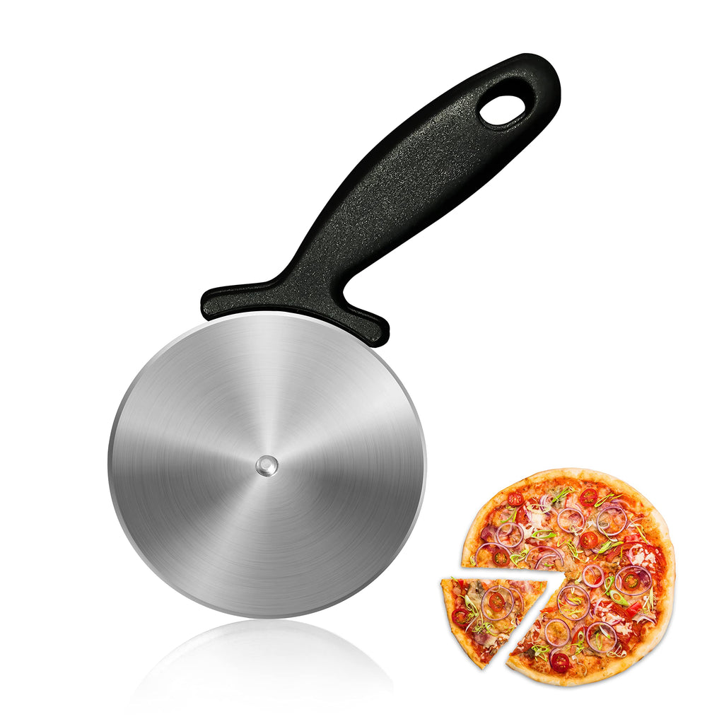 Stainless Steel Pizza Cutter Wheel - Premium & Sharp Durable Slicer with Built-in Finger Guard, Non-Slip Plastic Handle, Dishwasher Safe, Cuts Through Bread, Pasta, Pies, Dough, Desserts - NewNest Australia