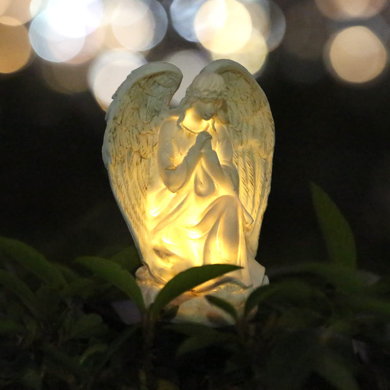 Garden Solar Light Outdoor Decor, Resin Angel Solar LED Light for Outdoor, Waterproof Light for Flower Fence Lawn Passage Walkway Courtyard Party Decoration, Angel - NewNest Australia