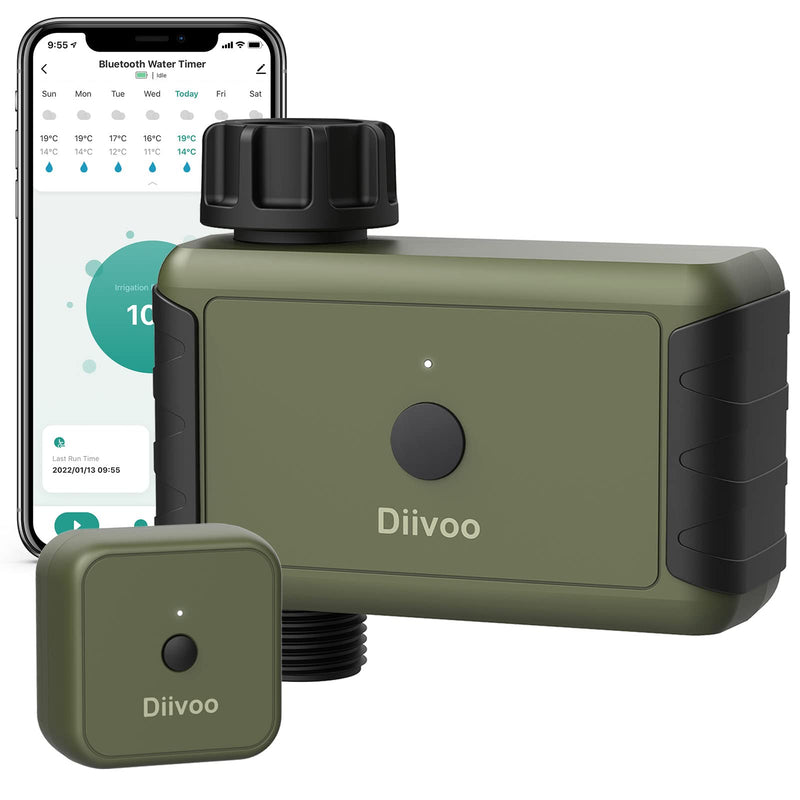 WiFi Water Sprinkler Timer with Hub, Diivoo Programmable Water Hose Timer with Watering Frequency and Duration, Time Setting and Rain Delay for Lawns Pool, Compatible with Alexa and Google - NewNest Australia