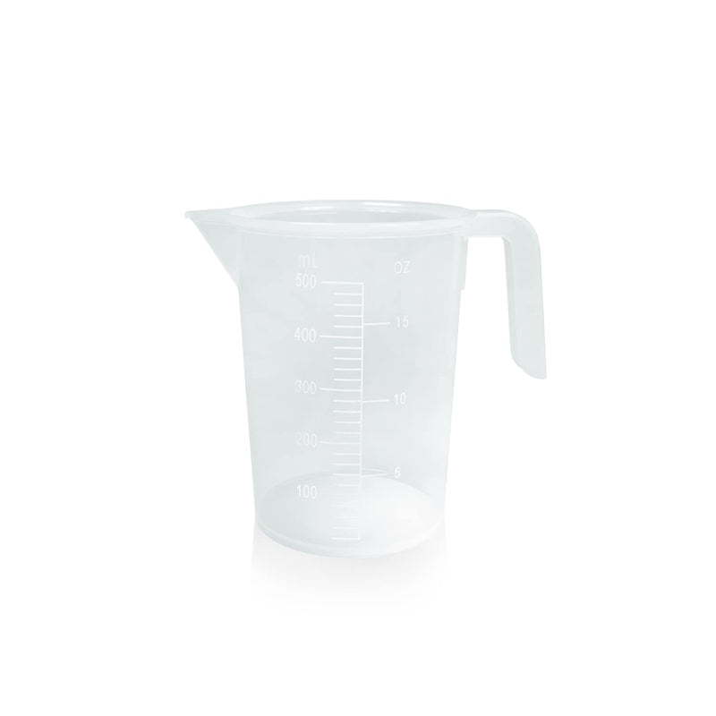 Appletofu Plastic Graduated Measuring and Mixing Pitcher, 500ml Liquid Beaker Measuring Cups, 0.5 Liter Stackable Food Grade Polypropylene Plastic Measuring Pitcher with Handle and Pour Spout. - NewNest Australia