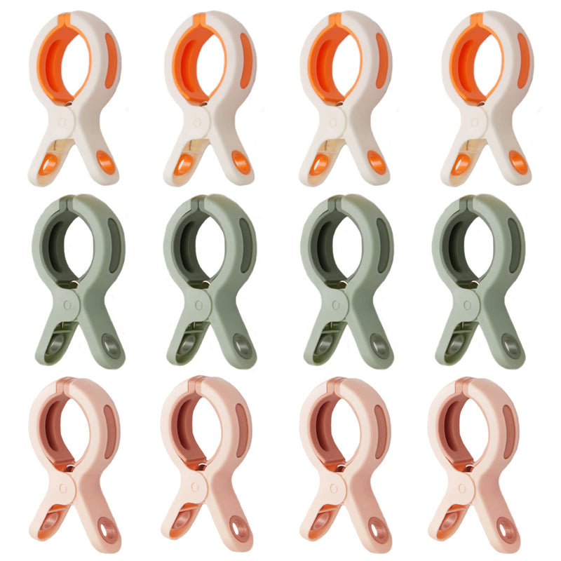 KIZZHISI 12 Pack Beach Towel Clips for Beach Chair Pool Chair on Cruise, Silicone Plastic Strong Clip,Keep Your Towel from Blowing Away ,Fashion Bright Color 12pcs - NewNest Australia