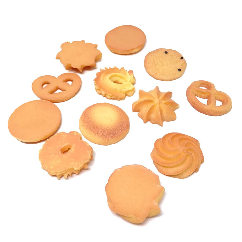 Honbay 12PCS Fake Cookies Artificial Biscuits Simulation Realistic Dessert Crackers Food for Home Kitchen Decoration Display Props Model (6 Style) - NewNest Australia