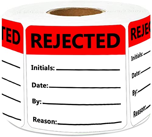 Top Label Rejected Labels,Inventory Rejected Stickers for Quality Control Check Tested,1.8x2Inch,500Pcs Red - NewNest Australia