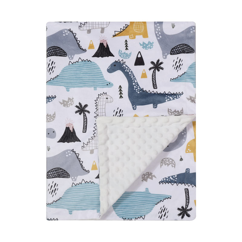 Donsonny Baby Blanket for Boys Girls Soft Minky with Double Layer Dotted Backing, Color Dinosaurs Printed 30 x 40 Inch Receiving Blanket - NewNest Australia