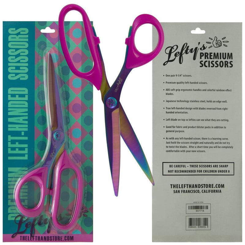 Lefty’s Left Handed Scissors - Stainless Steel Durable Blades - Great for Sewing, Cutting Fabric, Kitchen, General Purpose, School items - Gifts for Left-Handed People, Adults, Student, Men and Women - NewNest Australia