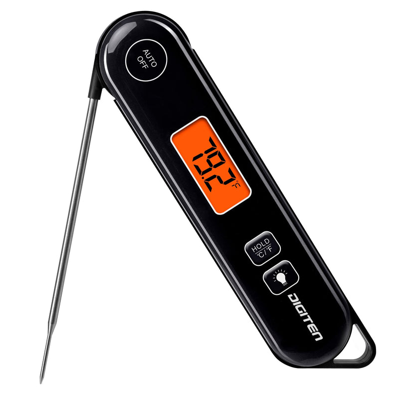 DIGITEN Baking Thermometer for Candy Outdoor BBQ Thermometer Indoor Kitchen Thermometer Meat Thermometer for Grilling Waterproof Instant Read Thermometer Black - NewNest Australia