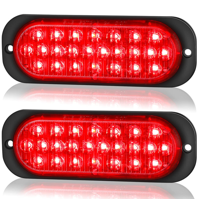 LINKITOM Oval Aluminum Housing Ultra Slim Trailer Lights, 24-LED Brake Turn Signal Side Marker Tail Lights for Boat Trailer Truck RV [DOT Certified] [IP67] - NewNest Australia