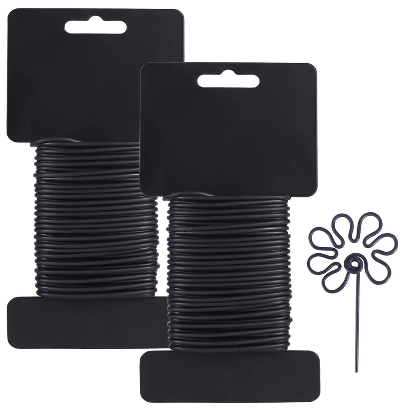 Tenn Well 10 Gauge Plant Wires, 66 Feet 2.8mm Soft Garden Wire Ties Vine Training Wires for Tomato Plants, Climbing Roses and Cucumbers (2PCS X 33 Feet, Black) - NewNest Australia