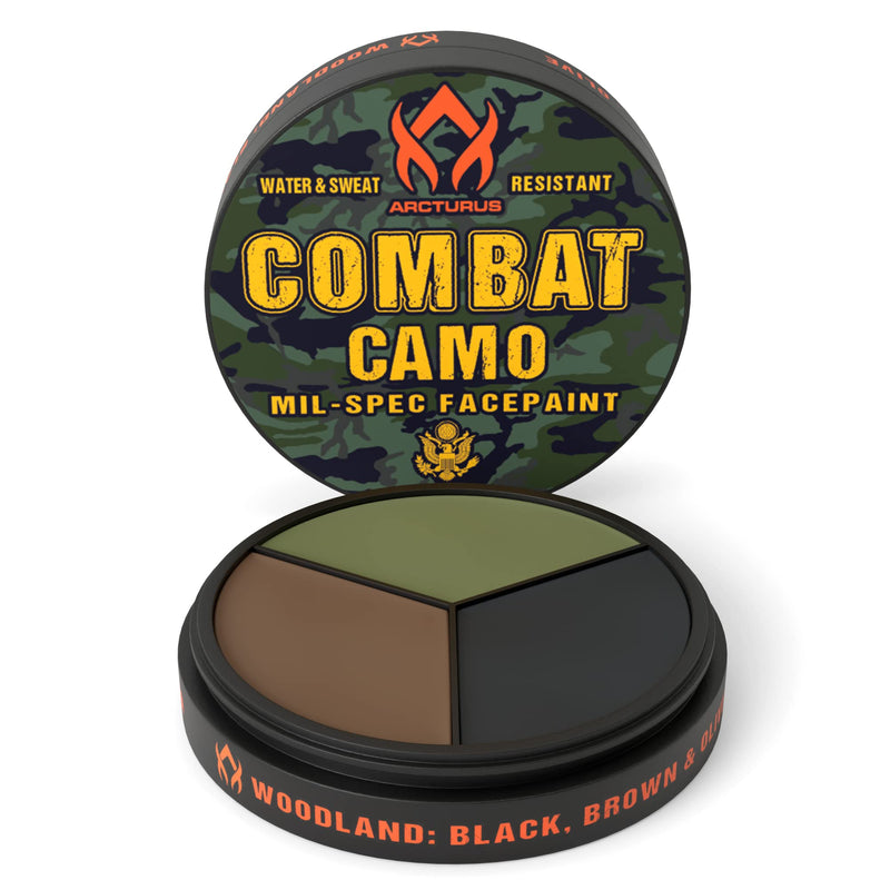 Arcturus Camo Face Paint | Compact Camo Concealment for Hunting, Paintball, Airsoft or Military Use | Sweat-Resistant, Easy to Apply & Remove 3 Colors - NewNest Australia