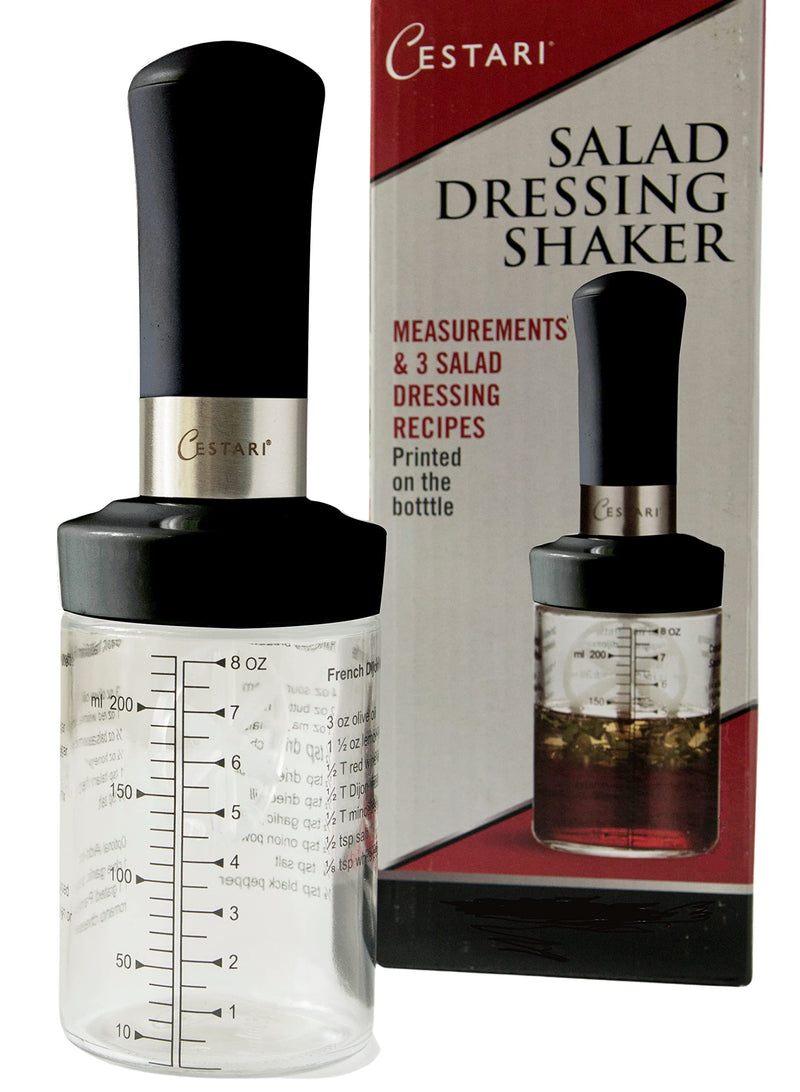Glass Salad Dressing Bottle: Premium Borosilicate Salad Dressing Shaker with Mixer Insert  Leak Proof Salad Dressing Blender and Dispenser with Measurements and Recipes  Reusable Vinaigrette Cruet Black - NewNest Australia