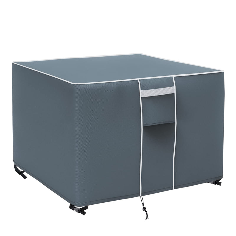 Fire Pit Cover Square, 500D Heavy Duty Waterproof Cover for Fire Pit, Fits 28 Inch, 30 Inch, 32 Inch Square Firepit/ Fire Bowl, Windproof&Dustproof Outdoor Firepit Cover -Grey, 32" X 32" X 16" Square -32"L x 32"W x 16"H - NewNest Australia