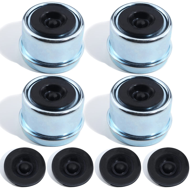 iBroPrat 4PCS 1.98" Trailer Hub Cap,Trailer Axle Bearing Dust Cap Cup Grease Cover with 8 Rubber Plugs,Bolt Metal Trailer Axle Wheel Bearing and Hub Dust Caps for Most 2000 to 3500 Pound Axles Dexter 4pcs 1.98" Hub with Extru 4 Rubber Plugs - NewNest Australia