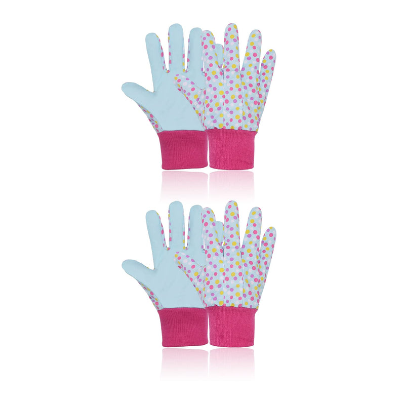 2 Pairs Kids Gardening Gloves for Age 5-8, Children Yard Work Gloves, Soft Safety Garden Gloves for Boys Girls Small Blue - NewNest Australia