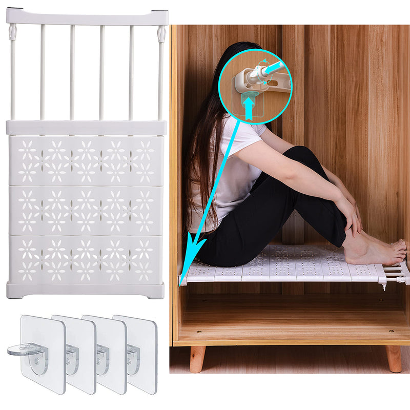 cOOva Closet Tension Shelf Expandable Shelf dividers -Kitchen Cabinet Shelves Under Sink Organizer Rack -School Locker Shelf Adjustable. 14.17W (11.25-15.75) L inch 36W (29-40)L cm - NewNest Australia