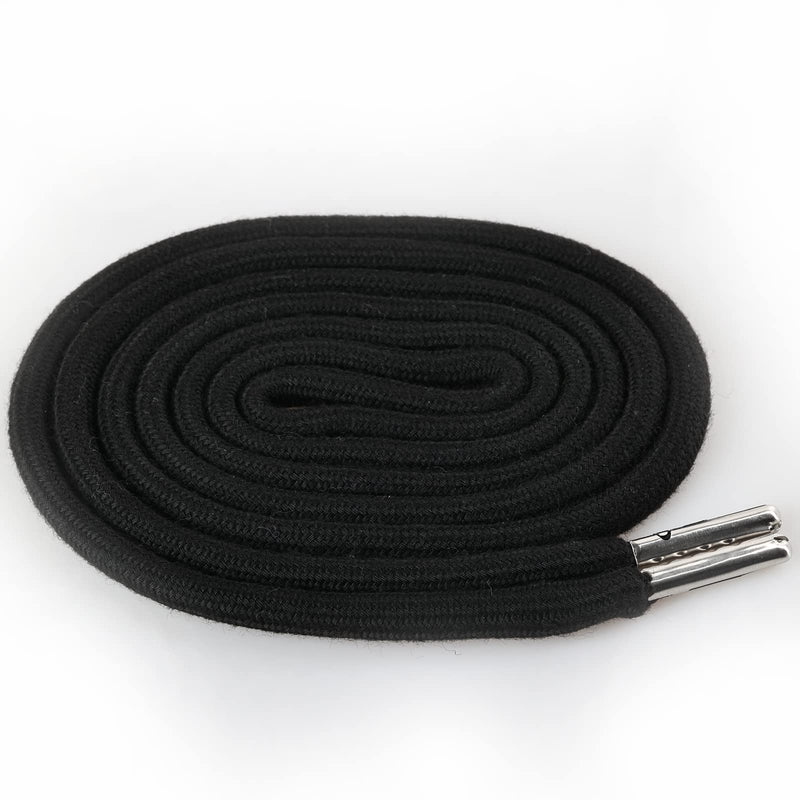 Anjpuy 4 Pieces 53 Inches Drawstring Cords Replacement Drawstrings with Easy Threader for Sweatpants Shorts Pants Hoodies(Black) Black 135cm - NewNest Australia
