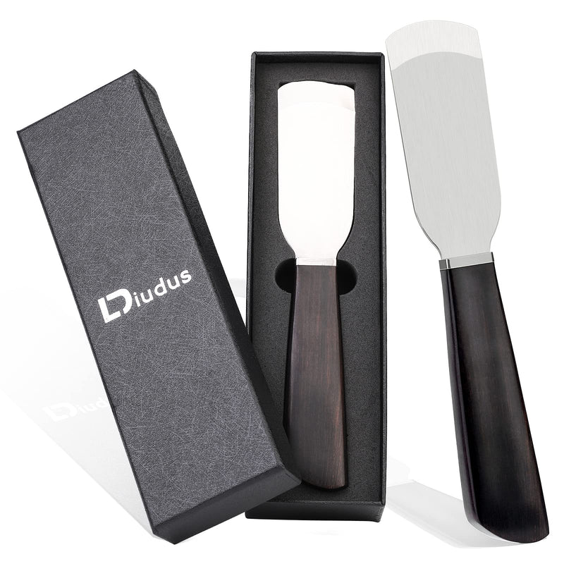 Professional Leather Craft Cutting Knife, Round Skiver Knife, DIY Craft Knife Sharping Skiving Tool High-Carbon Steel Blade Sandalwood Handle - NewNest Australia