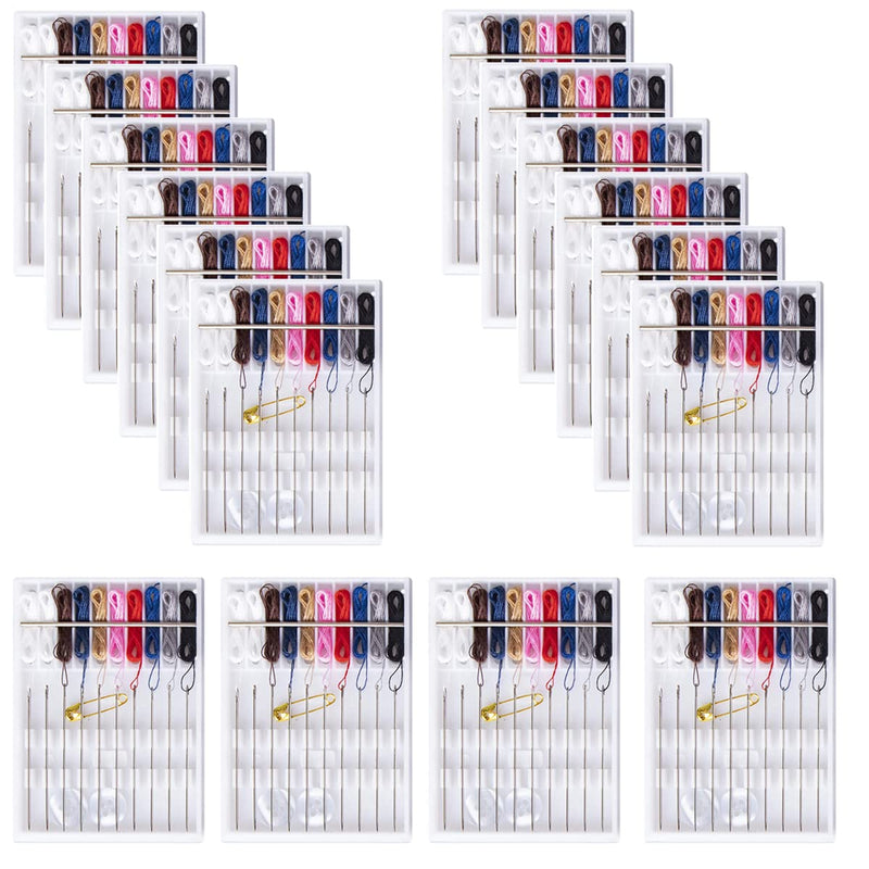 Y-Axis 16 Boxes Home and Travel Quick Fix Sewing Kit Pre Threaded Needle Kit, Each Box with 10 Pieces - NewNest Australia