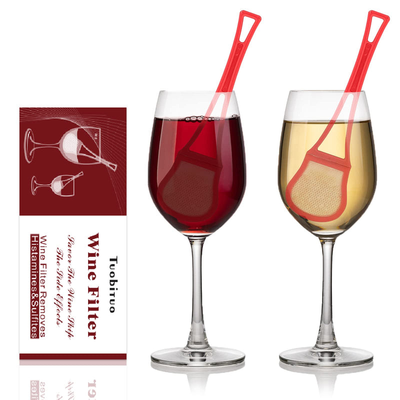 TUOBITUO Wand wine filter Stick?8 pack,Red) - remove sulfites and histamine -Enjoy red wine without headache and nausea to prevent wine allergies-Reduces Wine Allergies &Wine Purifier - NewNest Australia