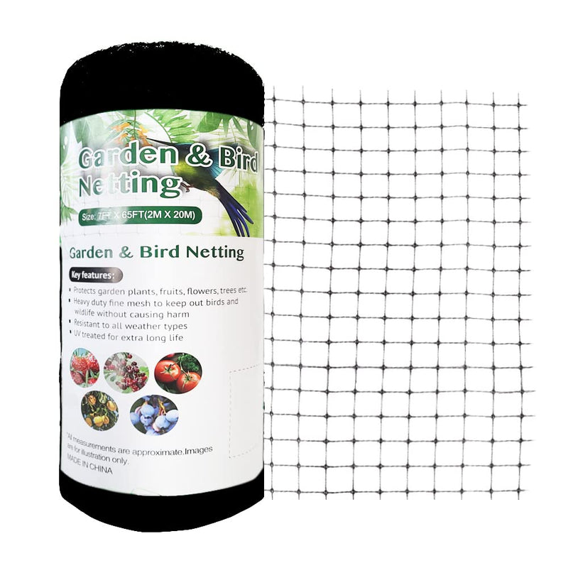 VOCRAY Bird Netting for Garden, 7 x 65ft Black Garden Netting for Protect Plants, Fruit Trees, Vegetables Against Birds, Deer and Other Animals 7×65FT - NewNest Australia