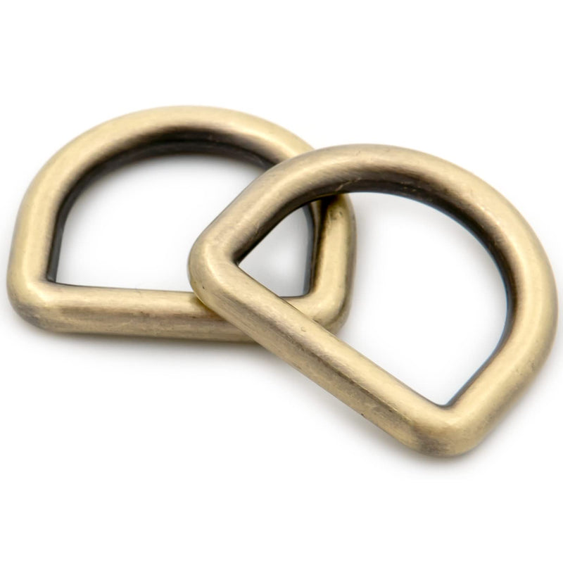 Loosco Metal D-Rings, 6PCS Non Welded Dee Ring for Bag Landyard DIY Craft Accessories (Brushed Brass,1") Brushed Brass 1" - NewNest Australia