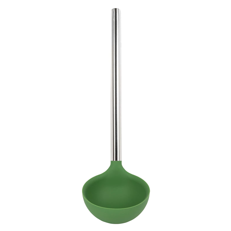 Tovolo Silicone Ladle With Stainless Steel Handle, Deep Spoon With Reinforced Nylon Core, Perfect Kitchen Utensil for Soup, Stew, Sauce & Punch 1 Count Pesto - NewNest Australia