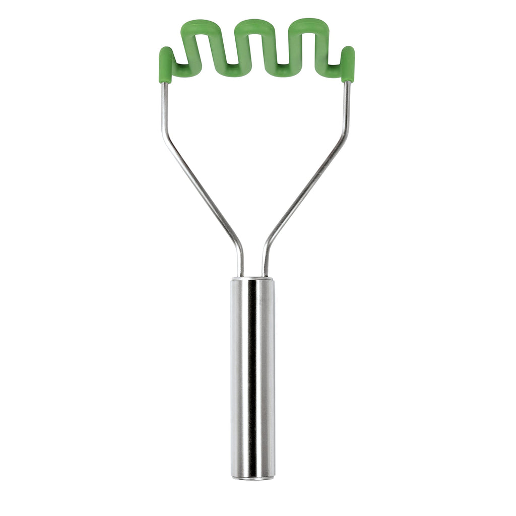 Tovolo Silicone Potato Masher, Stainless Steel Handle & Core, Food Mashers Kitchen Utensil, Vegetable Ricer & Avocado Blender, Scratch-Resistant & Heat-Resistant 1 Count Pesto - NewNest Australia