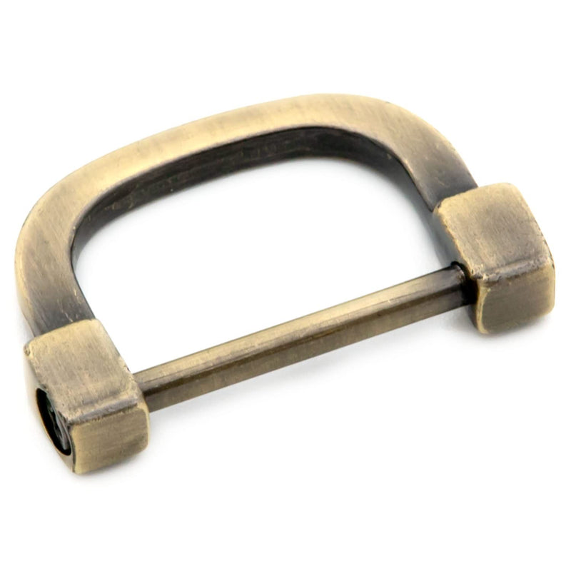 Loosco Horseshoe D-Rings,4 PCS Screw in Shackle D Ring for Purses,Belt Clasps,Leather Craft Accessories,Purse Findings (Brushed Brass,1") Brushed Brass 1" - NewNest Australia
