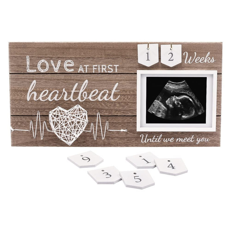 Sonogram Picture Frame Pregnancy Announcements Gift, Love at First Sight Ultrasound picture frames 6x4 Countdown Weeks Design for baby girl room décor, Gender Reveal baby shower First Time Mom Gifts - NewNest Australia