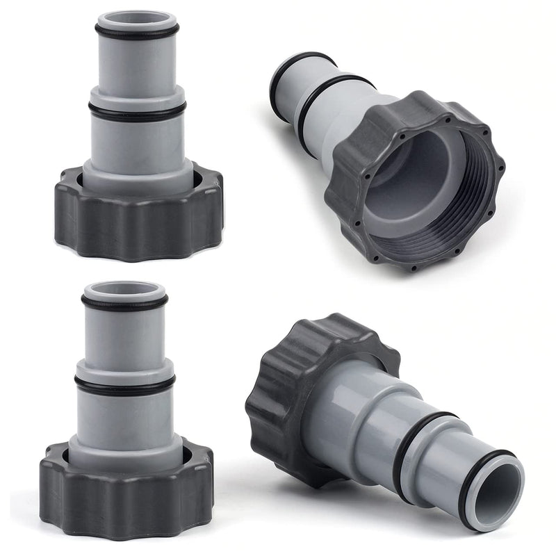 Replacement Hose Adapter A with Collar for Above Ground Swimming Pool, Converts 1.5" and 1.25" Hoses for Intex Pool Threaded Connection Pumps & Plunger Valve,Pool Accessories (4Pack) PN. 25007 - NewNest Australia